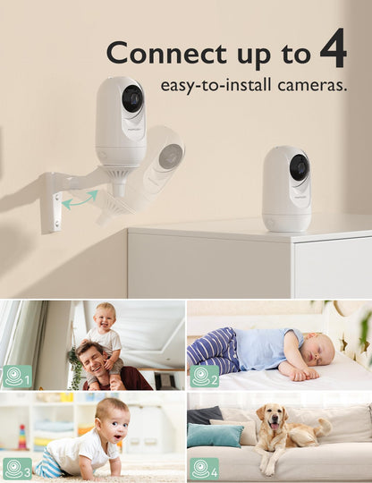 MOMCOZY Video Baby Monitor 1080P HD with Night Vision