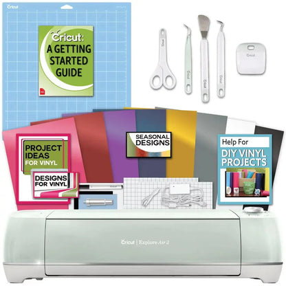 Cricut Explore Air 2 Machine Bundle Beginner Guide, Tool Kit, Vinyl Pack, Designs & Project Inspiration