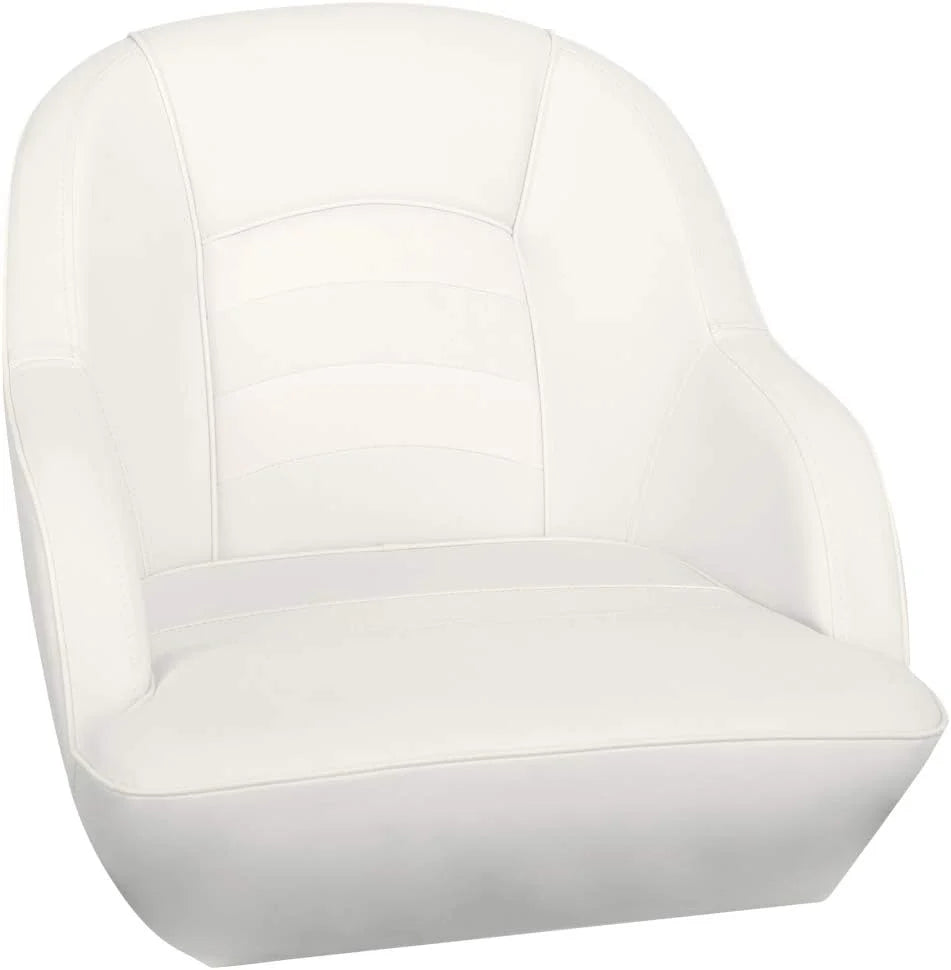 Bucket Pontoon Boat Seat (White/Blue)