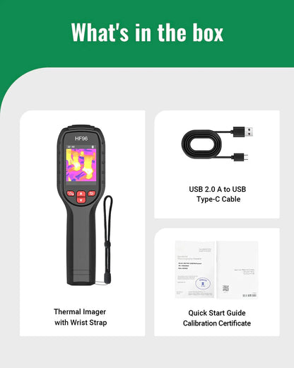 Thermal Camera, Super Resolution 240 x 240, Thermal Imaging Camera with Laser Pointer, 96 x 96 IR Resolution, 25 HZ Infrared Camera,-4°F to 1022°F, 50°FOV, 8h Battery Life Thermal Imager