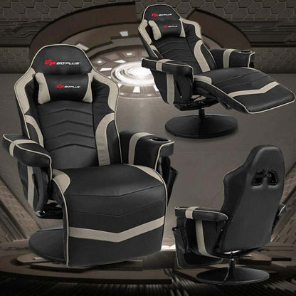 Pu Leather Massage Gaming Chair Ergonomic High Back Racing Style Gaming Recliner With Adjustable Backrest Amp Footrest Cup Holder Side Pouch - Comfortable And Ergonomic Design