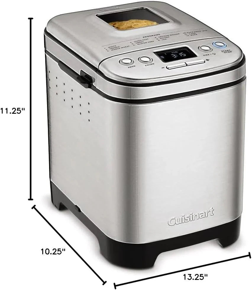 Cuisinart Bread Maker Machine, Compact and Automatic, Up to 2lb Loaves