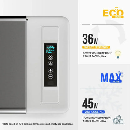 BougeRV 12 Volt Refrigerator 12V Car Fridge 23 Quart Portable Freezer Compressor Cooler 12/24V DC 110~240 Volt AC for Truck Van RV Camper SUV Travel Camping Road Trips Tailgating -7℉~50℉