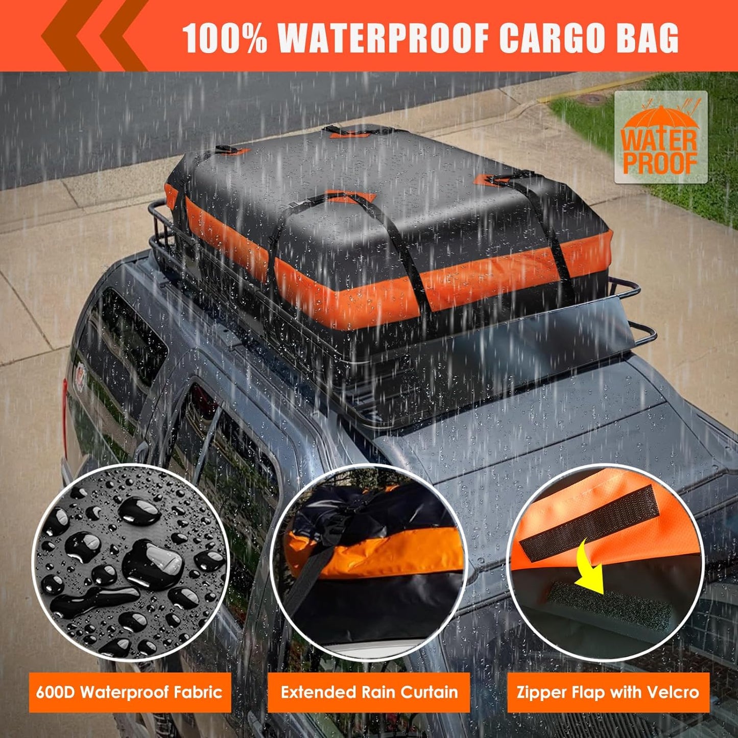 Folding hitch mounted cargo basket 60" With hook stabilizer, net and straps