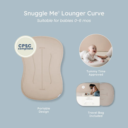 SNUGGLE ME Baby Lounger Curve - Organic Cotton Infant Nest