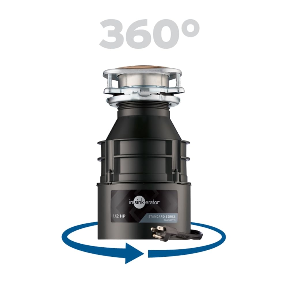INSINKERATOR InSinkErator Badger 5 Garbage Disposal, 1/2 HP