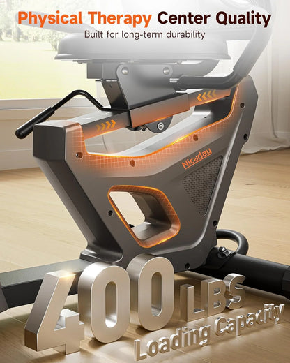 Niceday Recumbent Exercise Bike 400lbs App LCD Heart Monitor