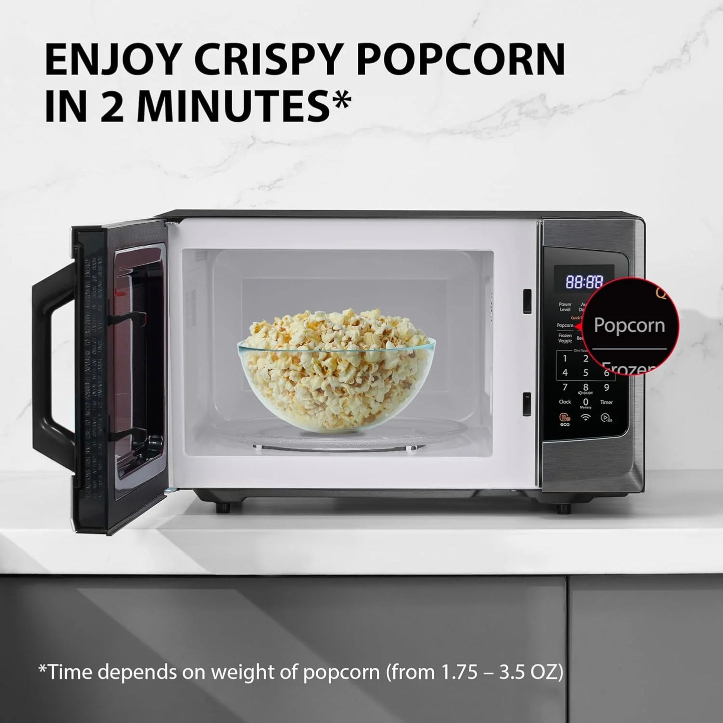 TOSHIBA 4-in-1 ML-EC42P(SS) Countertop Microwave Oven, Smart Sensor, Convection, Air Fryer Combo, Mute Function, Position Memory 13.6" Turntable, 1.5 Cu Ft, 1000W, Silver
