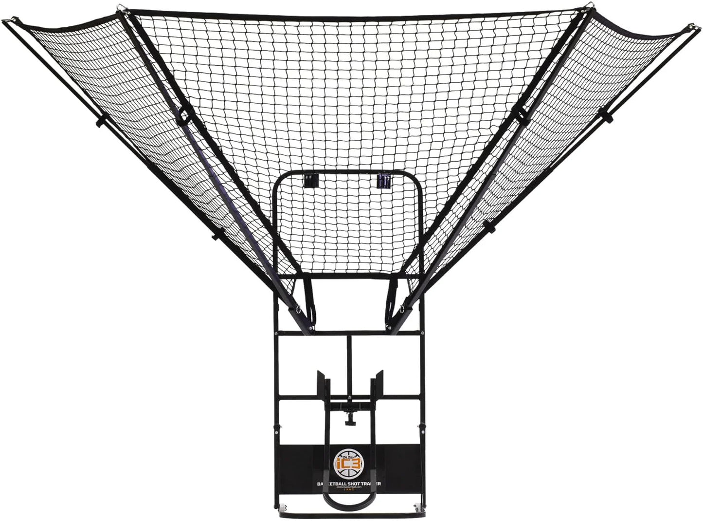 Rebounder Net Return System Portable Shot Trainer for Traditional Pole and Wall Mounted Hoops with Rotating Return Chute
