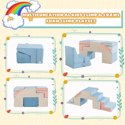 Climbing Blocks for Toddlers,Indoor Soft Climb and Crawl Play Climbing Toys for Creativity & Imagination