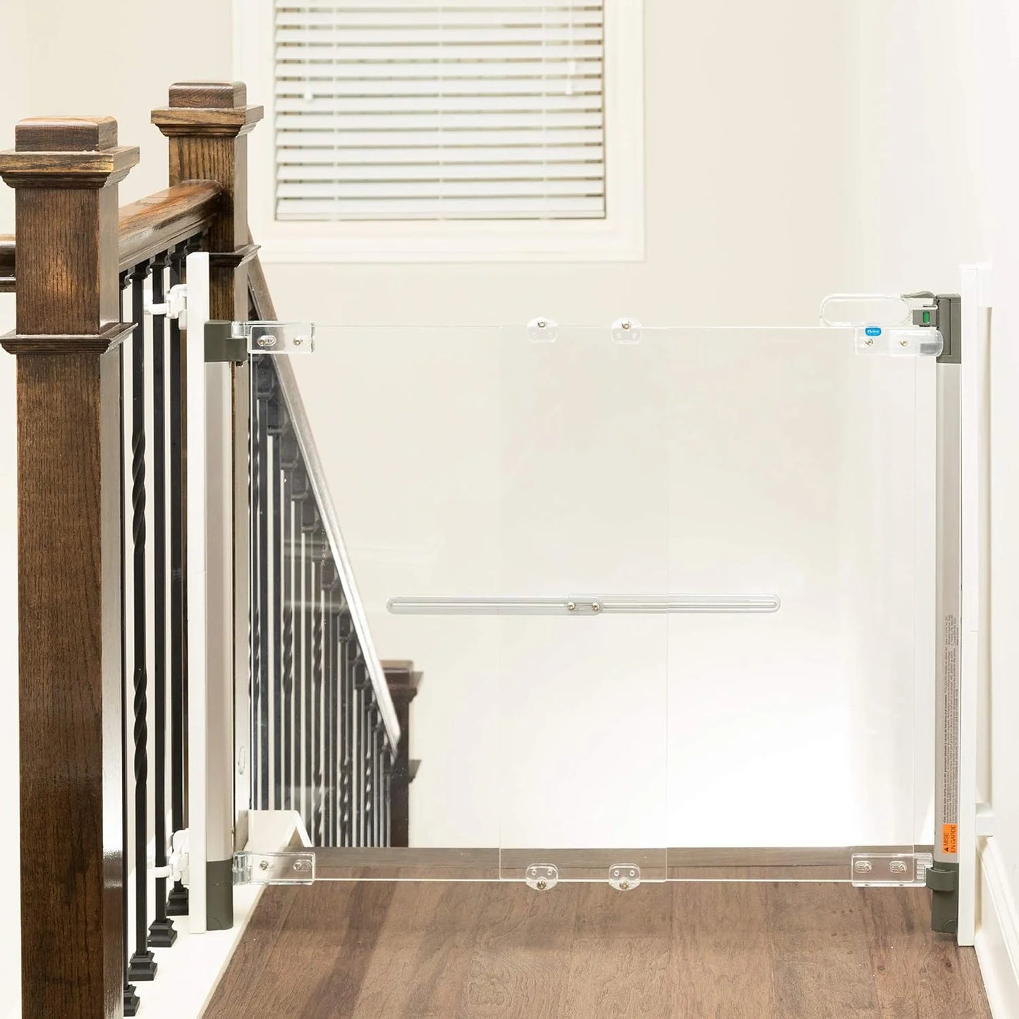 Crystal Designer Baby Safety Gate - Meets Tougher European Standards - Modern Design and Unparalleled Safety - Beauty & Safety Together at Last - Simple Installation | Hardware Mount
