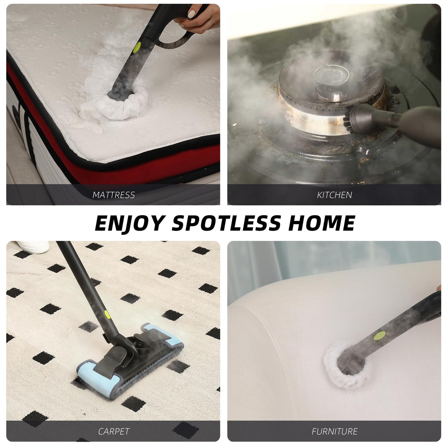 GOATCLEAN Heavy-Duty Steam Cleaner - 1500W Multipurpose Steamer