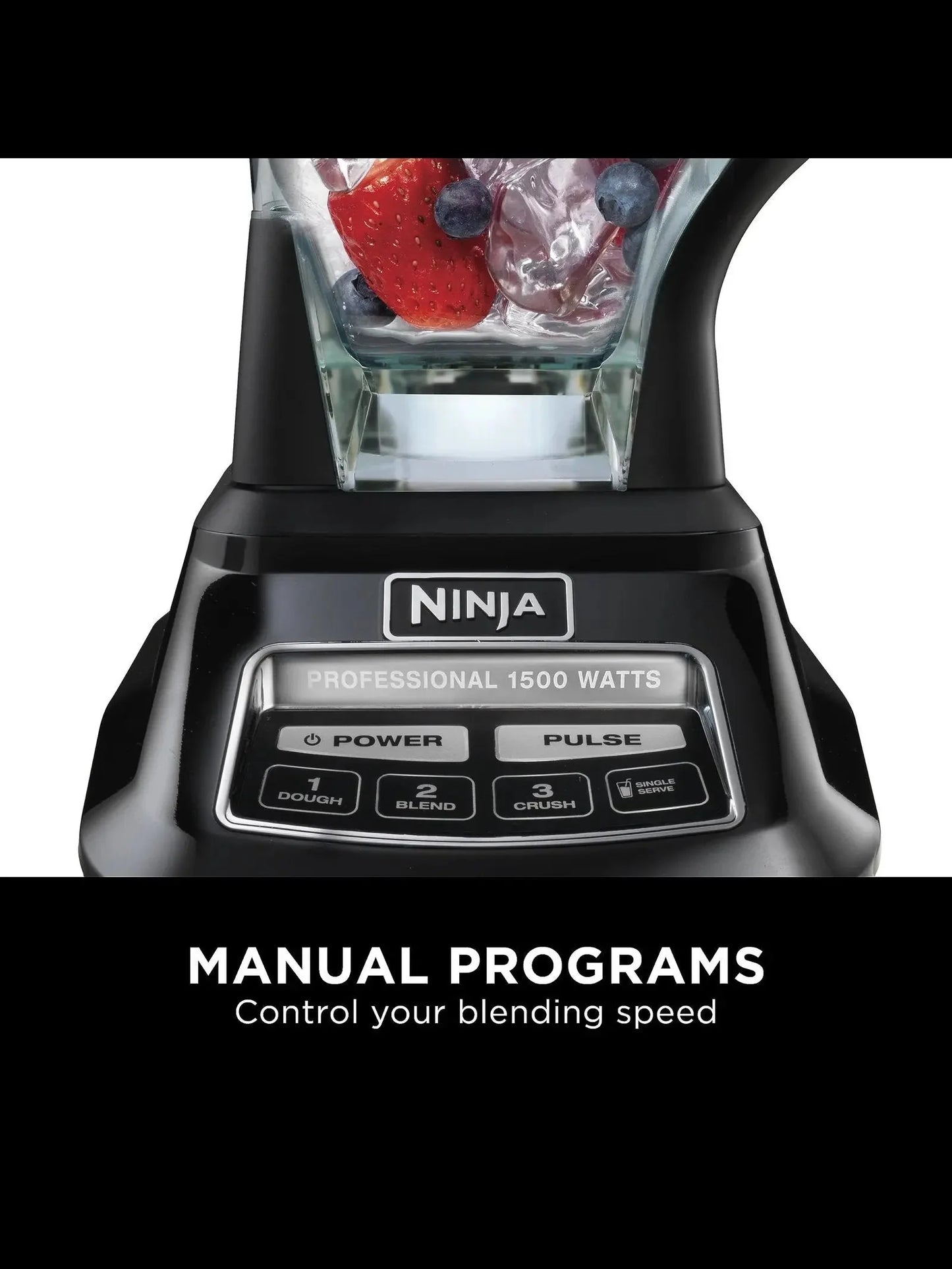 Ninja BL770 Mega Kitchen System, 1500W, 4 Functions for Smoothies, Processing, Dough, Drinks & More, with 72 oz.* Blender Pitcher, 64 oz. Processor Bowl, (2) 16 oz. To Go Cups & (2) Lids, Black