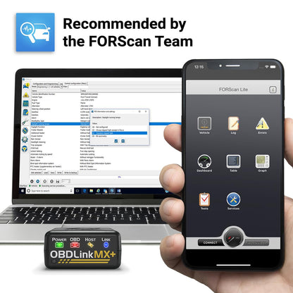 OBDLINK MX+ OBD2 Bluetooth Scanner for iPhone & Android