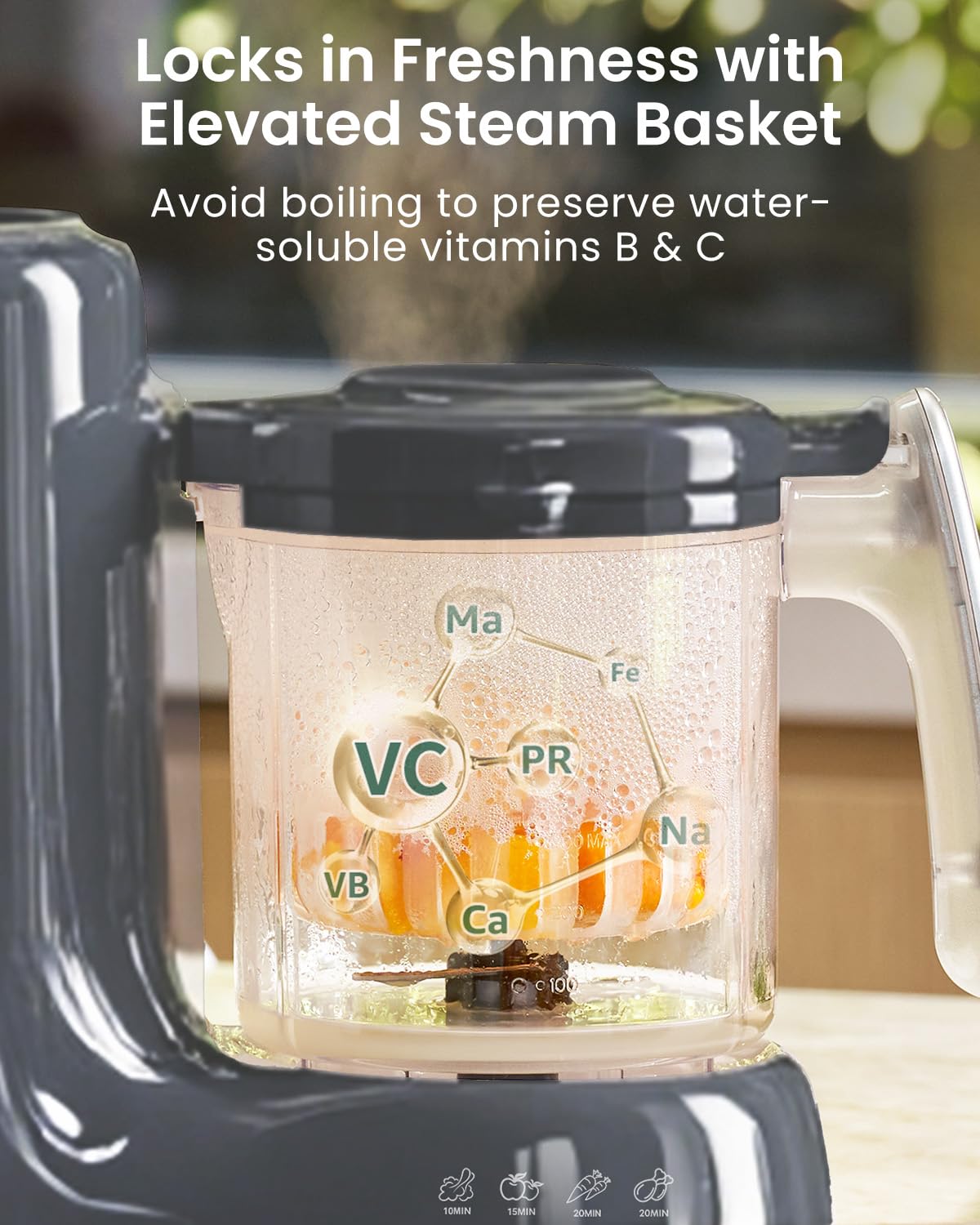 GROWNSY Baby Food Maker - One Step Steamer & Blender