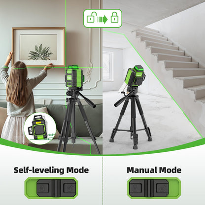 HUEPAR Laser Level 360 - Rechargeable Green 3x360° Tool