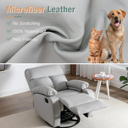 Small Swivel Rocker Recliner Chair for Compact Spaces