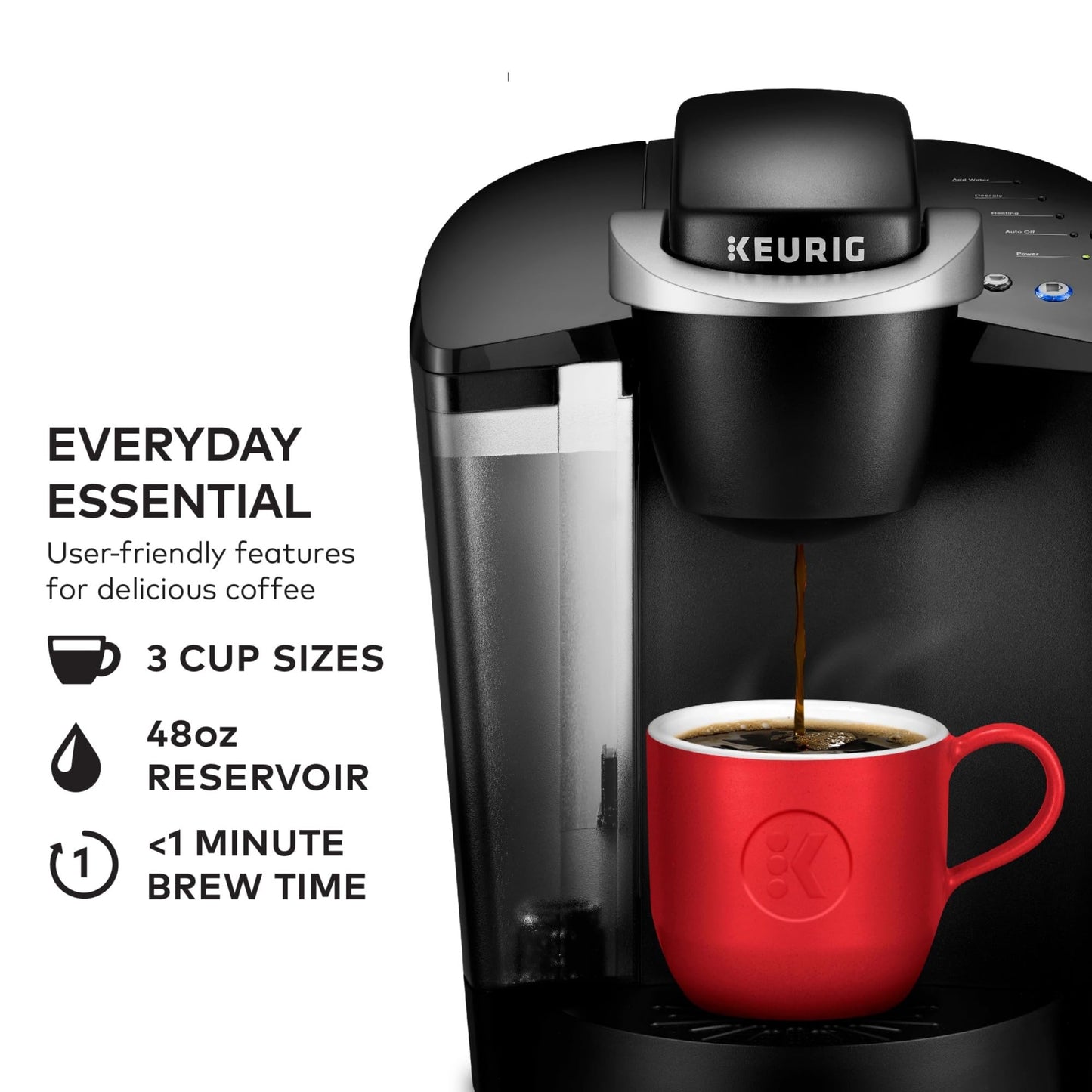 KEURIG K-Classic Single Serve Coffee Maker with Brew Sizes