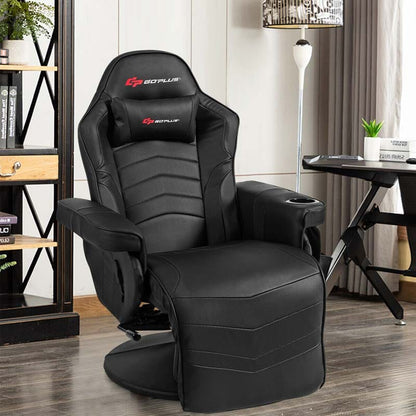 Pu Leather Massage Gaming Chair Ergonomic High Back Racing Style Gaming Recliner With Adjustable Backrest Amp Footrest Cup Holder Side Pouch - Comfortable And Ergonomic Design