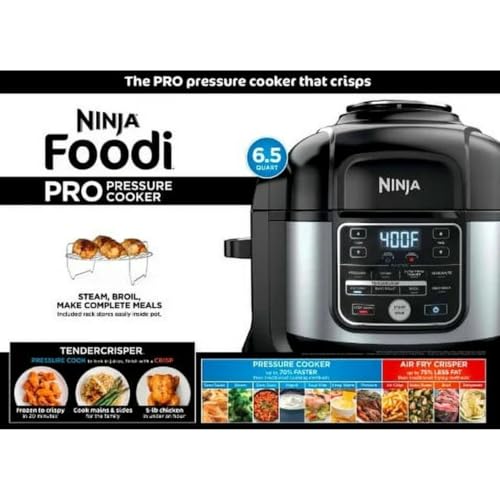 Ninja® Foodi® 10 in 1 6.5 Quart Pro Pressure Cooker Air Fryer Multicooker, Stainless, OS300: Home & Kitchen