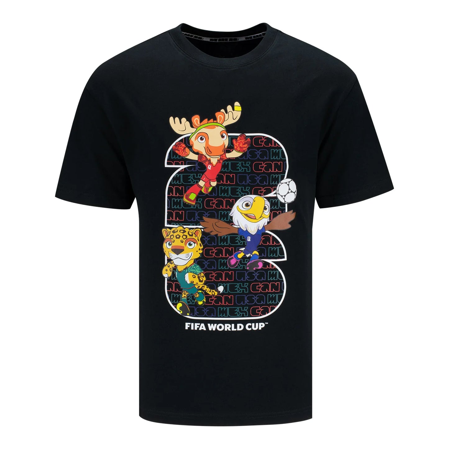 FIFA World Cup 2026™ Mascot Black Crew T-Shirt - Unisex