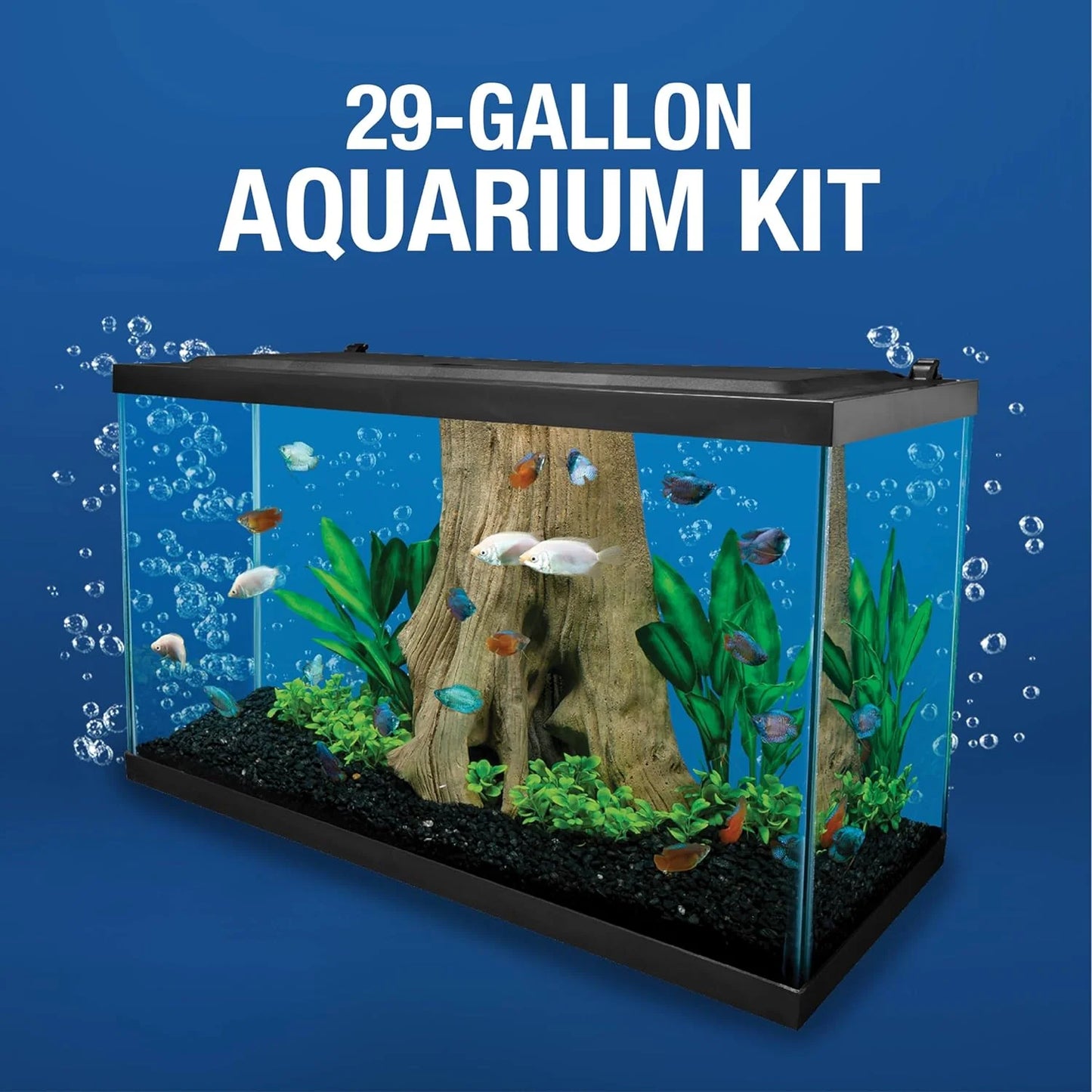 Complete LED Aquarium 55 Gallons, Includes LED Lighting, Filtration, Heater and Accessories