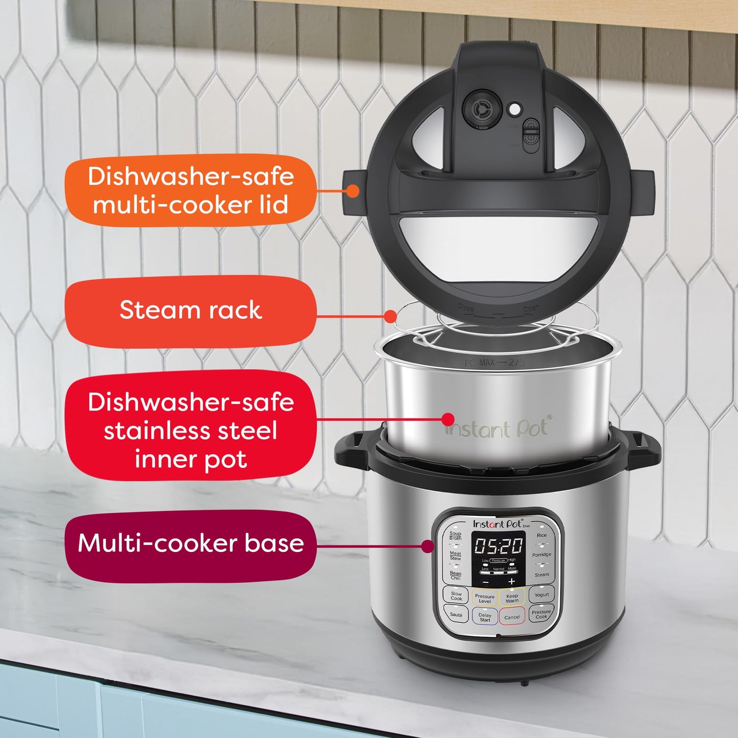 INSTANT POT Duo 7-in-1 Mini Electric Pressure Cooker, 3 Quart