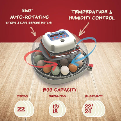 HARRIS FARMS Nurture Right Egg Incubator for Hatching Chickens