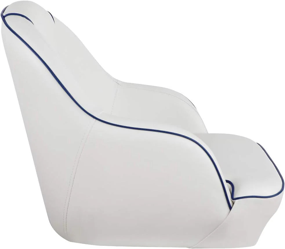 Bucket Pontoon Boat Seat (White/Blue)