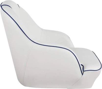 Bucket Pontoon Boat Seat (White/Blue)